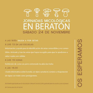 BERATÓN. Jornadas micológicas (sábado, 24)