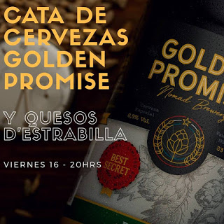 Cata de cervezas Golden Promise y Quesos D’Estrabilla (viernes, 16)