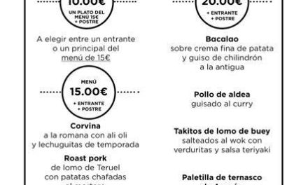 Nuevos menús a 10, 15 y 20 euros en ALBARRACÍN y +ALBARRACÍN (del 26 de noviembre al 2 de diciembre)