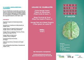 HUESCA. Jornadas “Verde que te quiero verde” (martes, 13)