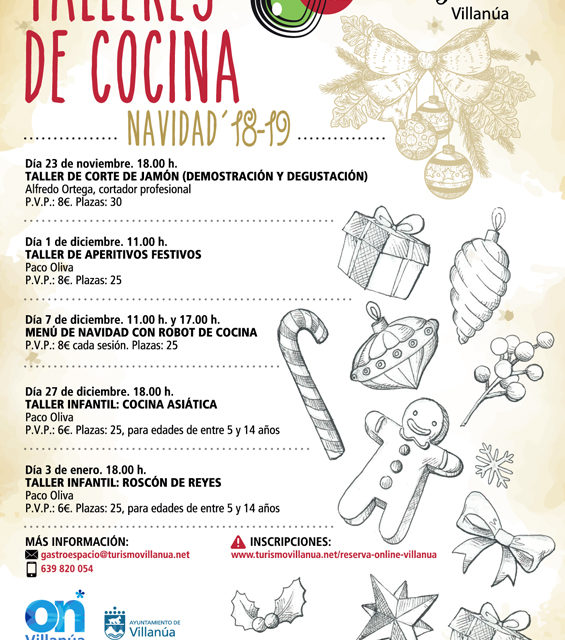 VILLANÚA. Taller Menú de navidad (viernes, 7)