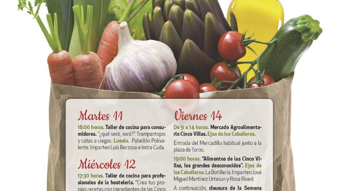 CINCO VILLAS. Charla sobre los alimentos de la comarca (viernes, 14)