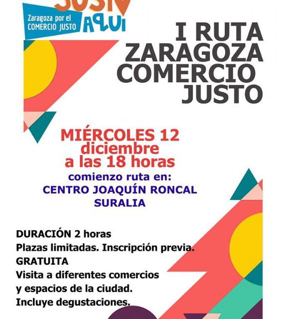 I Ruta ‘Zaragoza Ciudad por el Comercio Justo’ (miércoles, 12)