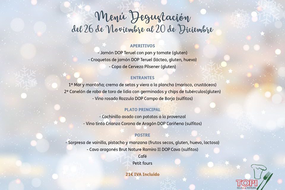 Menú degustación en TOPI (hasta el jueves, 20 de diciembre)