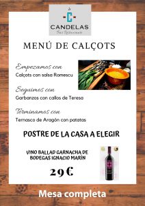 Candelas menú calçots