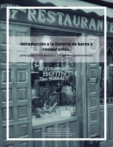 Portada Introduccion a la historia de bares y restaurantes