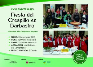 Cartel Fiesta del Crespillo de Barbastro 2019