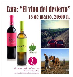 cata el vino del desierto en La natural SED DUNA