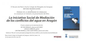 Presentación libro Iniciativa Conflicto del Agua en Aragón 