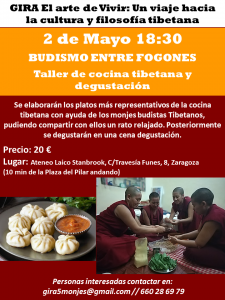 Cartel Taller de cocina tibetana