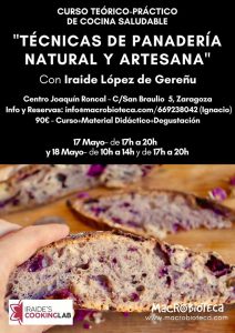 Curso de técnicas de panadería natural y artesanal