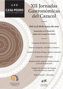 Menú Jornadas Gastronómicas del Caracol