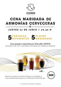 Cena maridada en Cierzo Brewpub