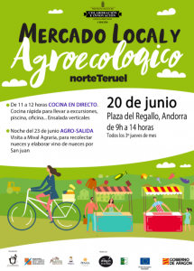 Cartel del mercado local y agroecológico de Teruel 