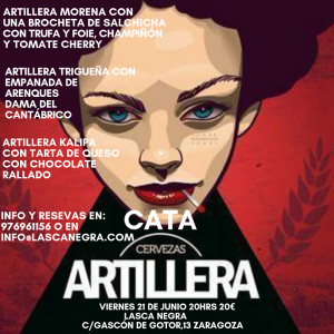 Cata de Cervezas Artillera en Lasca Negra