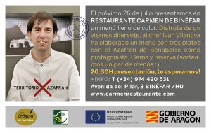 Cena en Restaurante El Carmen de Territorio Azafrán