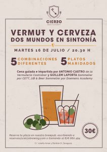 Cata de cerveza y vermú