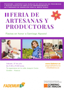 Cartel Feria de artesanas y productoras en Grañén