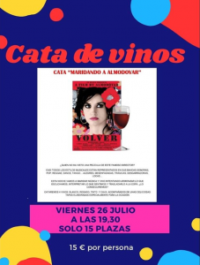 Cata de vino maridando Almodovar