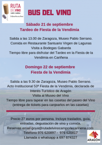 Bus del vino Cariñena Fiesta de la Vendimia