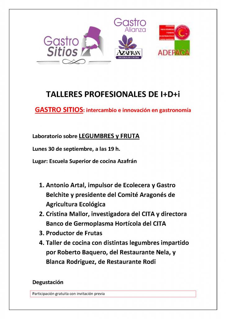 TALLER PROFESIONAL DE legumbres