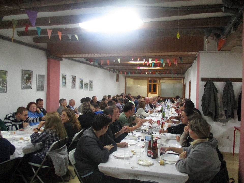 Cena micológica en Biscarrués