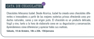 Cata de chocolate 