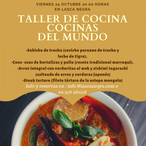 Taller de cocinas del mundo en Lasca Negra