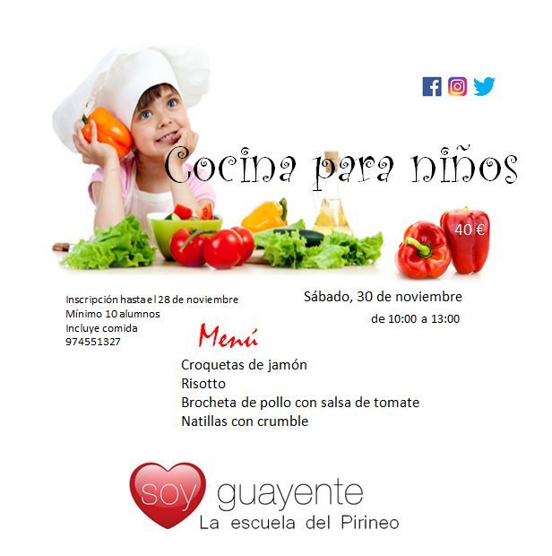 Curso de cocina para niños