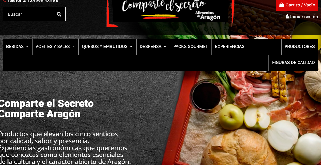 Tienda ‘online’ de productos de Aragón