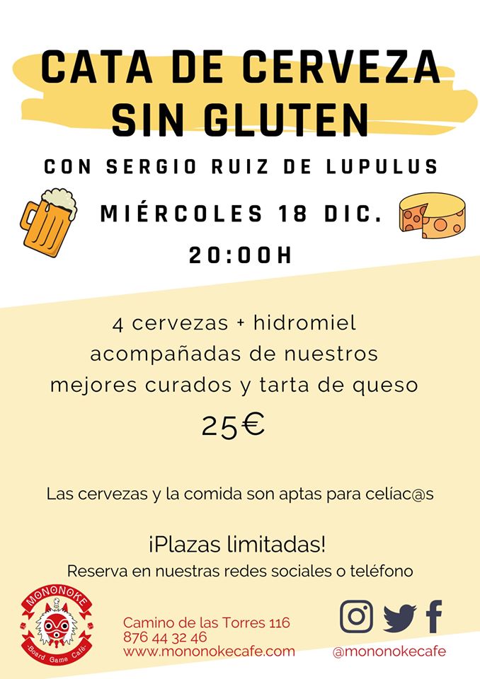 Cata de cerveza sin gluten