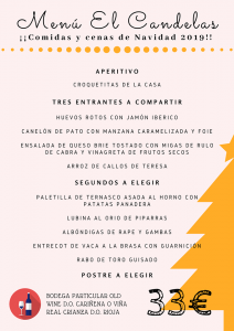 Menu Candelas Navidad 2