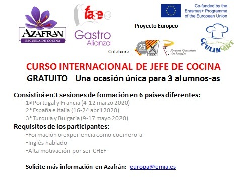 Curso internacional de jefe de cocina