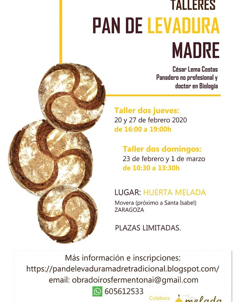 Taller de pan de levadura masa madre Melada