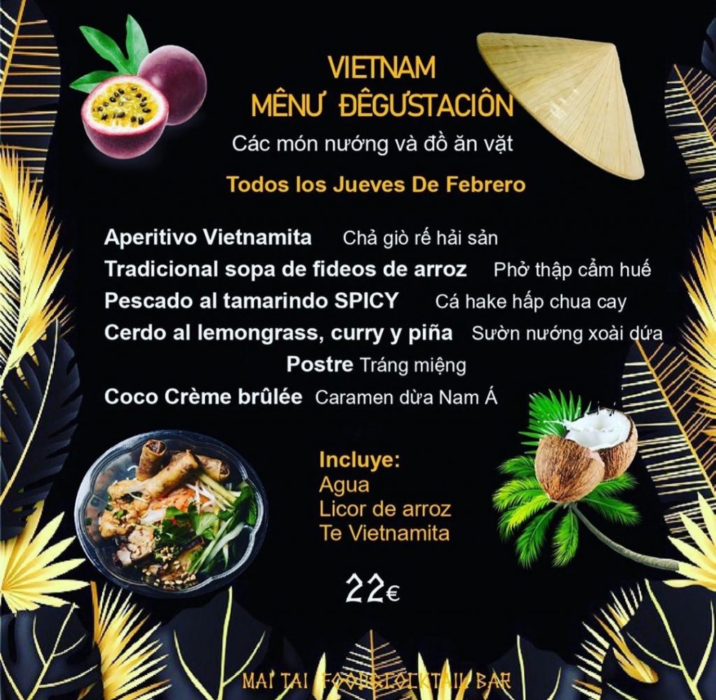 Menú Degustación Vietnam en Mai Tai 