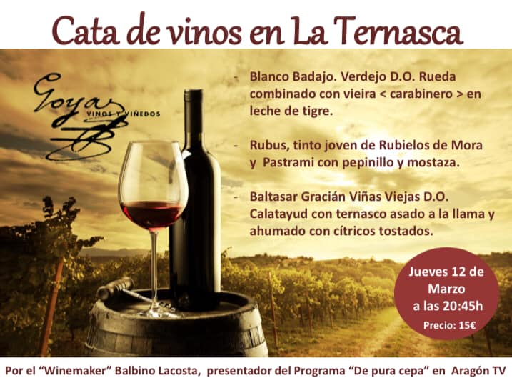 Cata de vino en La Ternasca