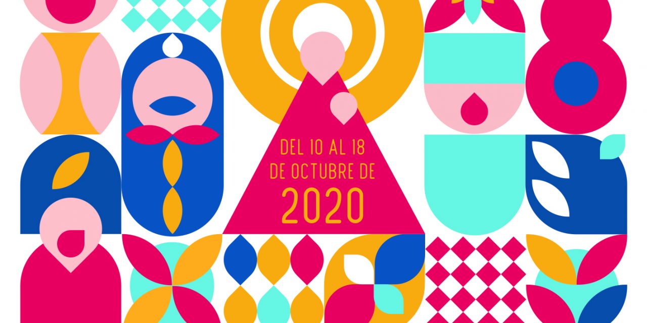 Pilares geométricos, cartel anunciador de las Fiestas del Pilar 2020