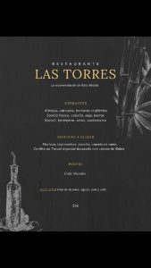 Menu Las Torres 2