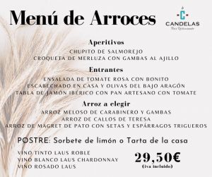 2020 Menu de arroces Candelas 2020