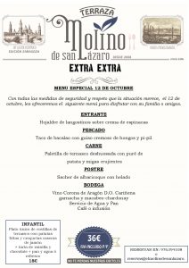 Menu Pilar Molino 2020