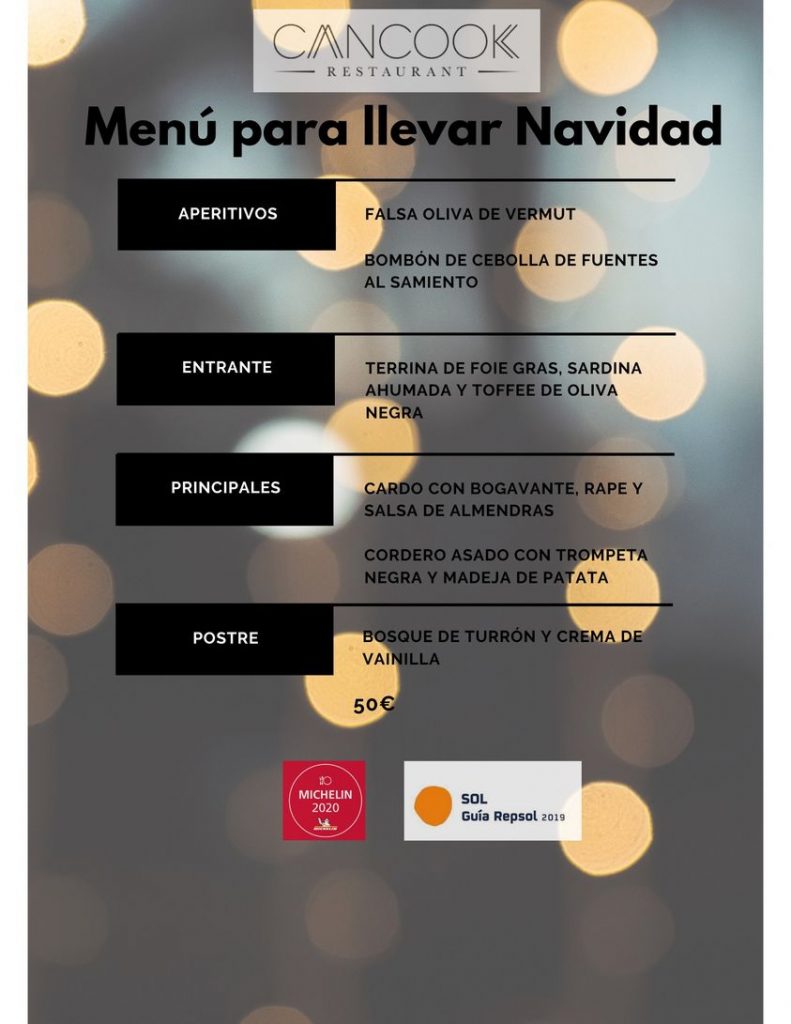 Menú Navidad Take Away Cancook