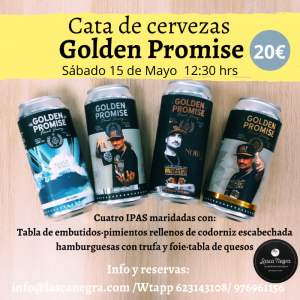 15 mayo Cata de cervezas Golden Promise 15 de Mayo