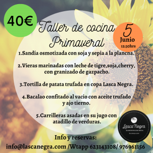 Taller cocina Primaveral Lasca Negra 5.6.21