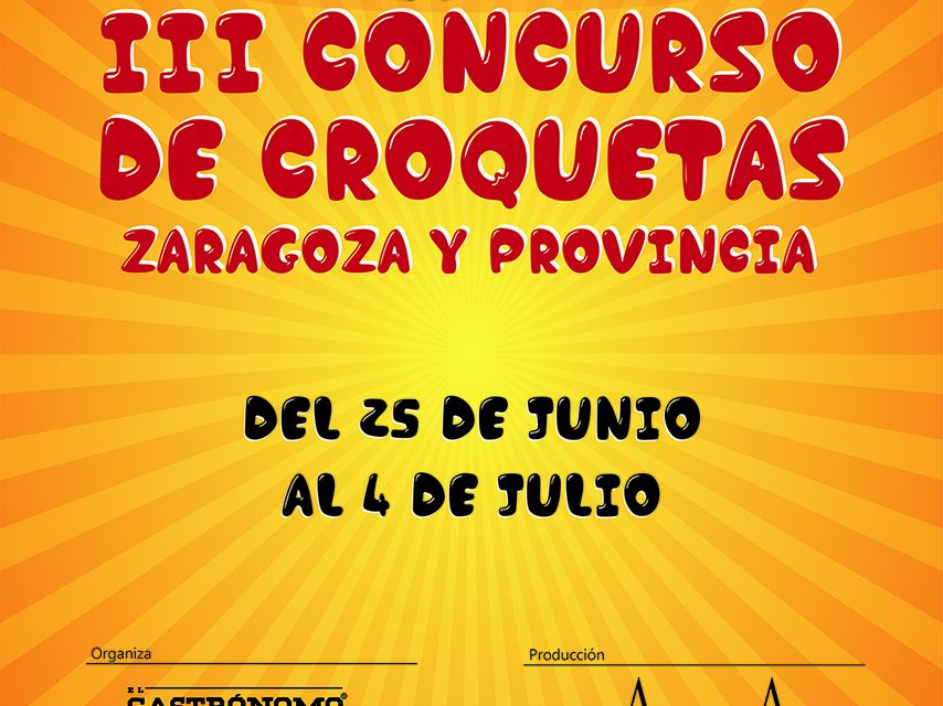 Arranca el III Concurso de Croquetas de Zaragoza y provincia