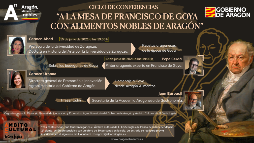 Ciclo "A la mesa de Francisco de Goya con Alimentos Nobles de Aragón"