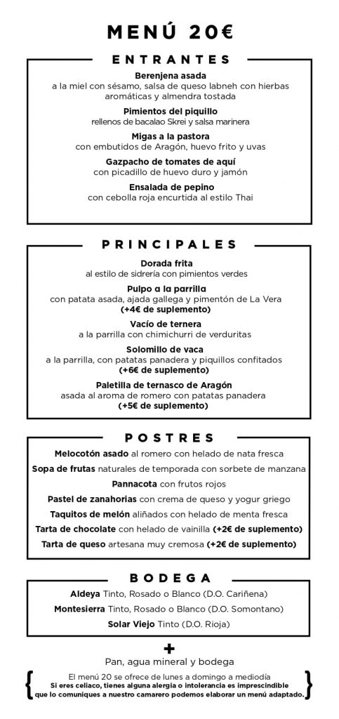 Menú Parrilla Albarracin 