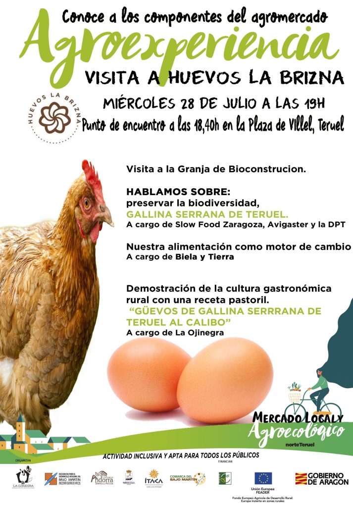 Cartel agroexperiencia Huevos la Brizna