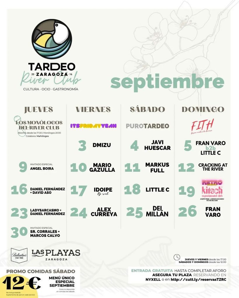 Tardeo Zaragoza Septiembre