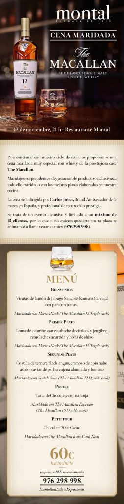 Cena maridada con whisky