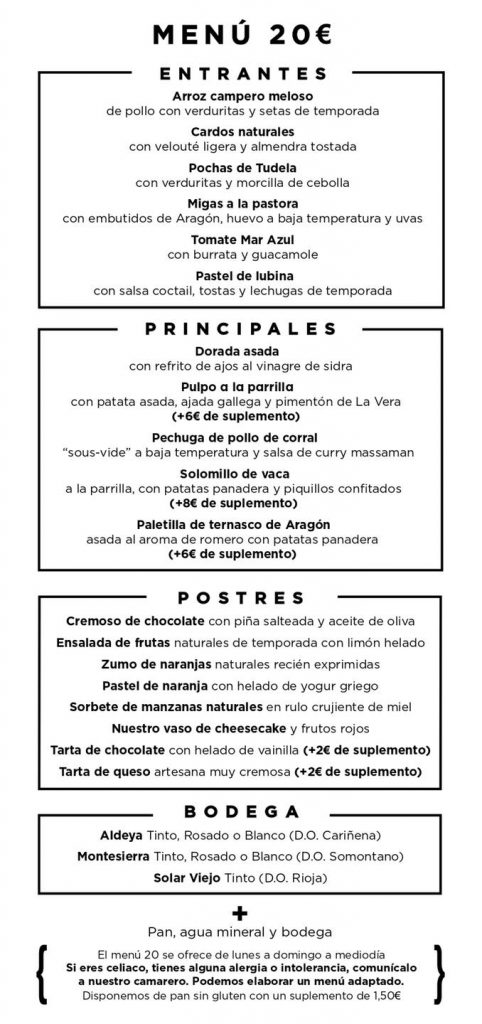 Menú Parrilla Albarracín 